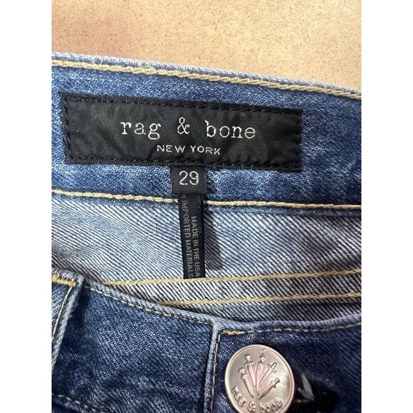 Rag & Bone Pamela Women High Rise Ankle Jeans Size 29 Distressed Blue - Picture 4 of 16